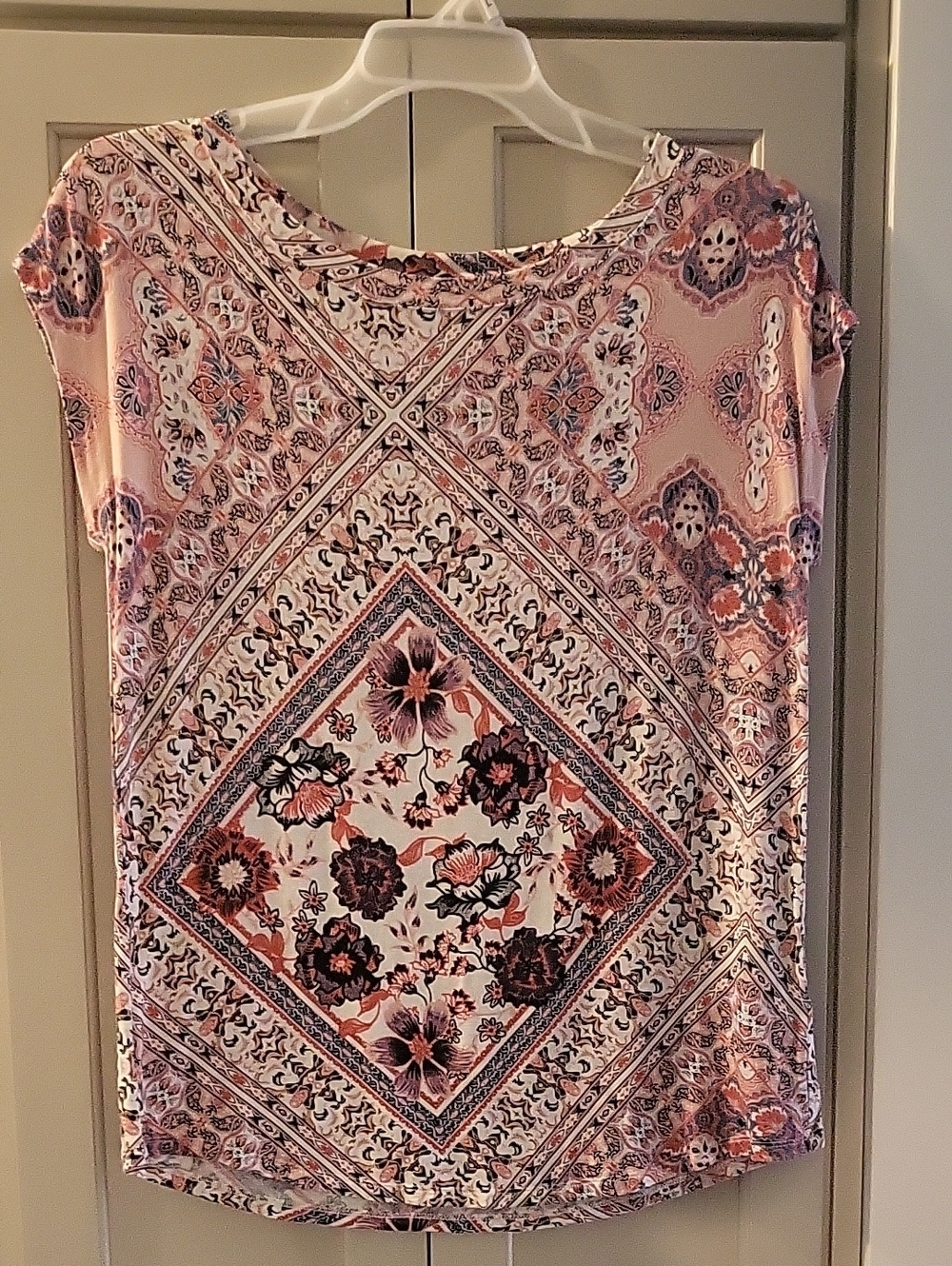 Maurices Women's Pink Print Tunic Top